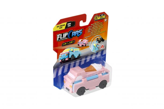 Машинка-трансформер Flip Cars 2 в 1 Автомобіль з морозивом і Міні-фургон