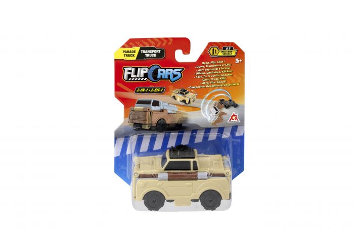 Машинка-трансформер Flip Cars 2 в 1 Парадна вантажівка і Автоцистерна