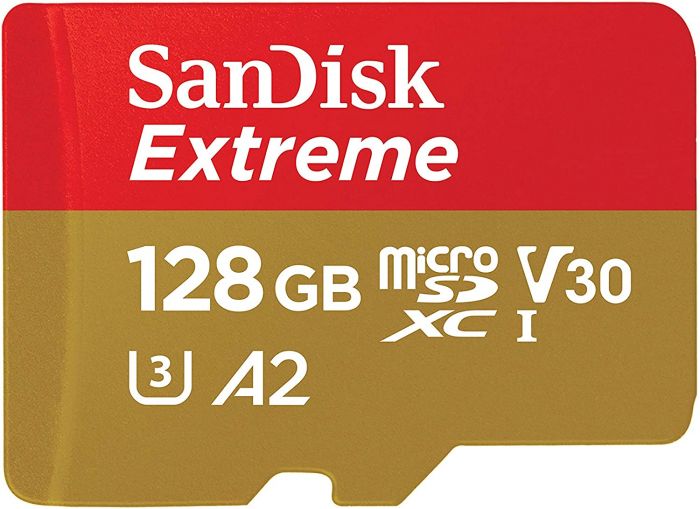 Карта пам'яті SanDisk microSD  128GB C10 UHS-I U3 R160/W60MB/s Extreme V30