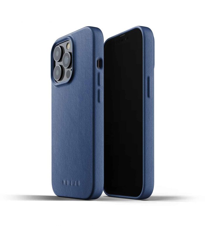 Чохол шкіряний MUJJO для Apple iPhone 13 Pro Full Leather, Monaco Blue