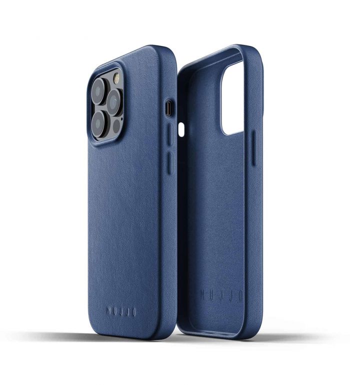 Чохол шкіряний MUJJO для Apple iPhone 13 Pro Full Leather, Monaco Blue