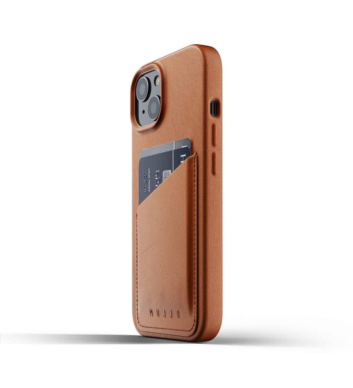 Чохол шкіряний MUJJO для Apple iPhone 13 Wallet Full Leather, Tan