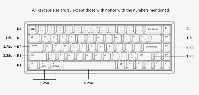 Набір кейкапів для клавіатури Keychron OEM Keycap Set K6