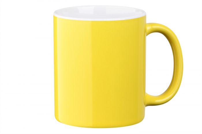 Чашка Ardesto Bari, 330 мл, жовта, кераміка