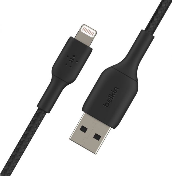 Кабель Belkin USB-A - Lightning, BRAIDED, 2m, black