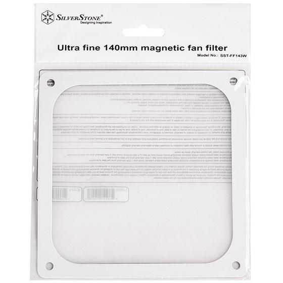 Пиловий магнітний фільтр для вентилятора SilverStone FF143W, 140мм, білий