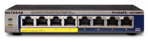 Комутатор NETGEAR GS108PE 4xGE PoE(53Вт), 4xGE, керований L2