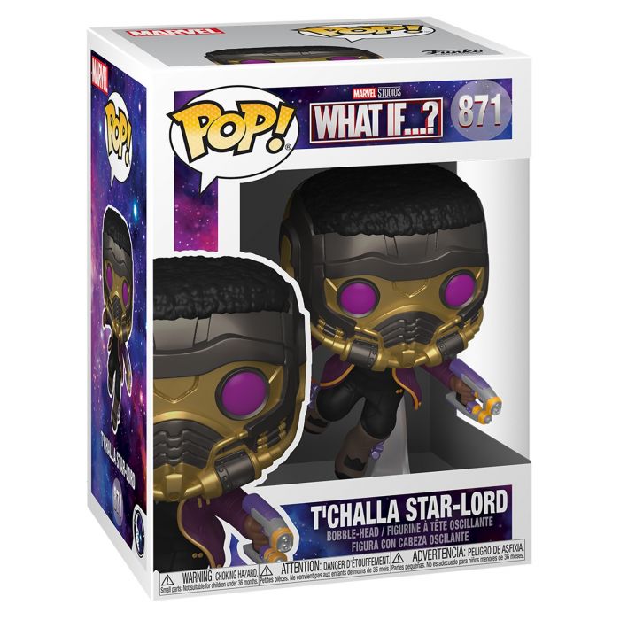 Фігурка Funko POP! Bobble Marvel What If T'Challa Star-Lord 55812 (56938)
