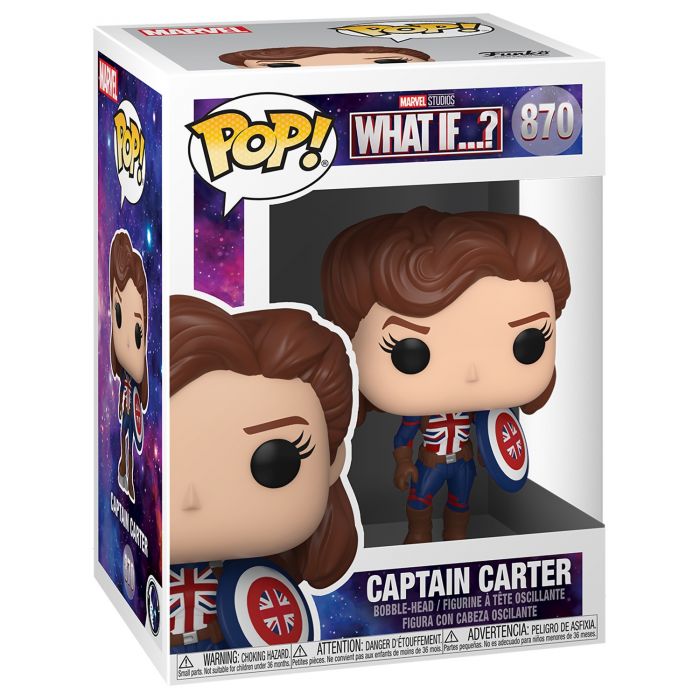 Фігурка Funko POP! Bobble Marvel What If Captain Carter with Shield (Exc) 55967