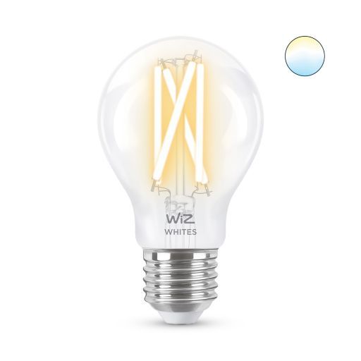 Лампа розумна WiZ, E27, 7W, 60W, 806Lm, A60, 2700-6500, філаментна, Wi-Fi