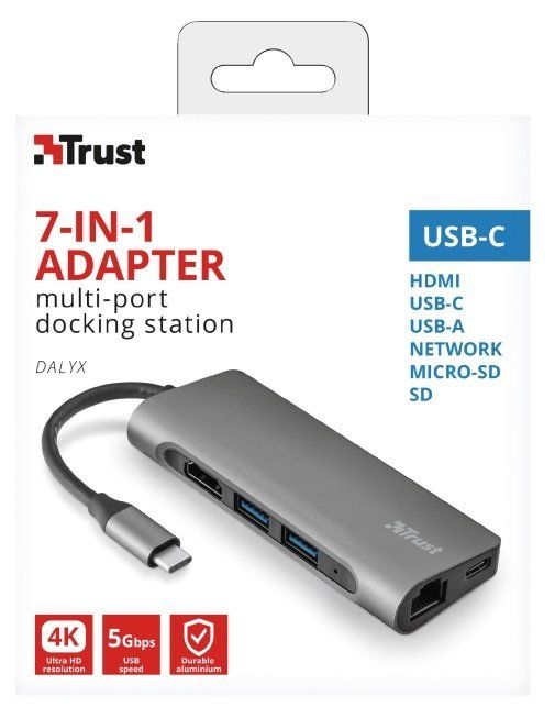 USB-хаб Trust DALYX 7-IN-1 USB-C ALUMINIUM
