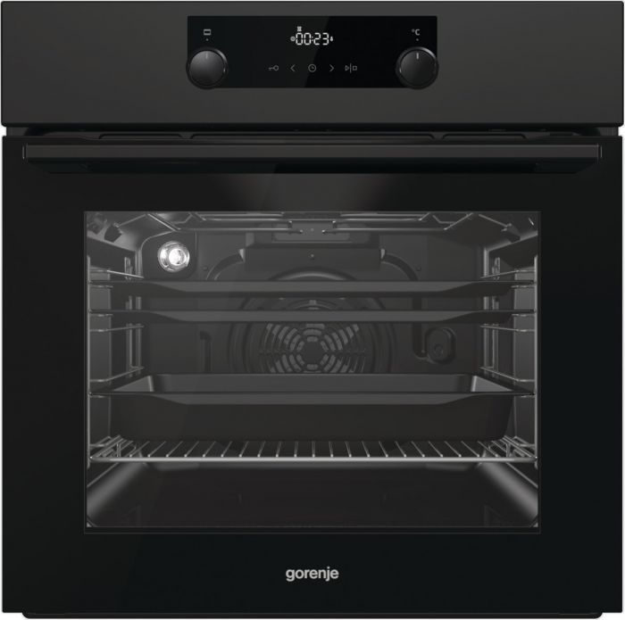 Духовка Gorenje BOP8737B/піролітична очистка/70 л/А+/таймер IconLed/ гриль/чорний