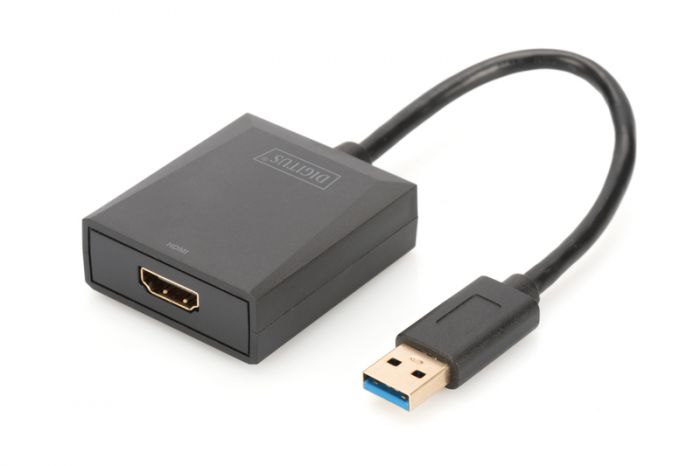 Адаптер DIGITUS USB 3.0 - HDMA Full HD, M/F, 0.15 m