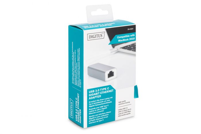 Адаптер DIGITUS USB-C - 10/100/1000 Mbps Ethernet