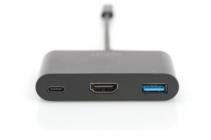 Адаптер DIGITUS USB-C - HDMA, 2xUSB