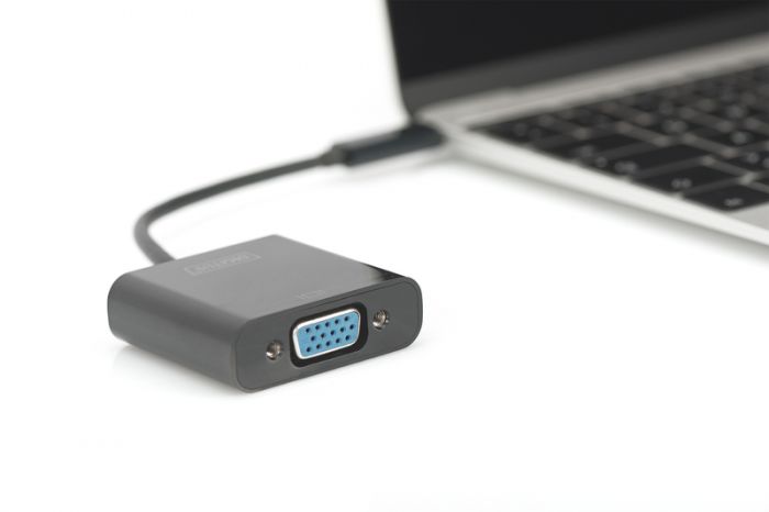 Адаптер DIGITUS USB-C - VGA Full HD, M/F, 0.15 m