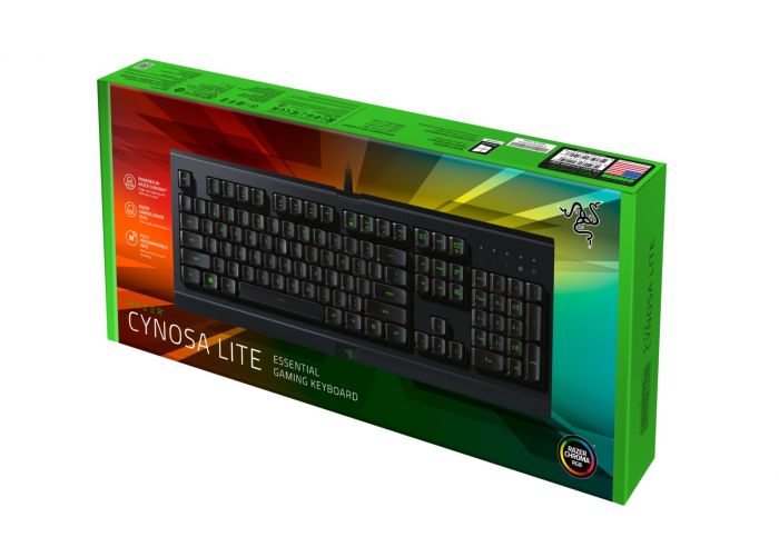 Клавіатура ігрова Razer Cynosa Lite USB US RGB, Black