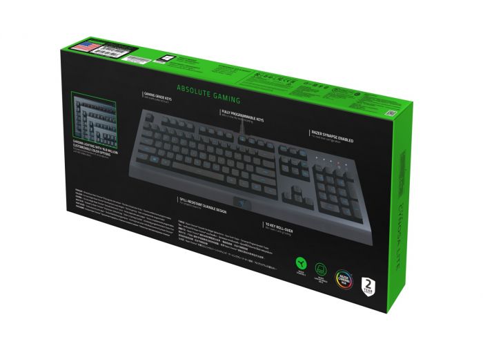 Клавіатура ігрова Razer Cynosa Lite USB US RGB, Black