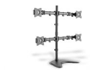 Кріплення DIGITUS Quad Monitor Stand/Clamp, 15-27", з нахилом, поворотом Артикул: DA-90364