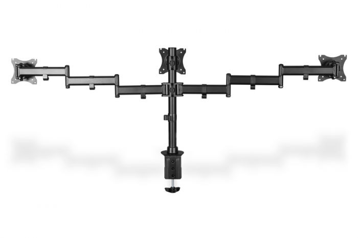 Кріплення DIGITUS Triple Monitor Clamp, 15-27", з нахилом, поворотом