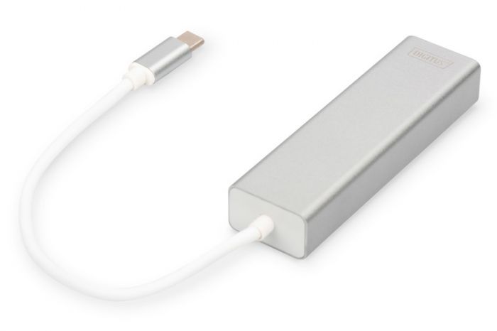 Концентратор DIGITUS DIGITUS USB-C - USB 3.0 3 Port Hub + Gigabit Ethernet