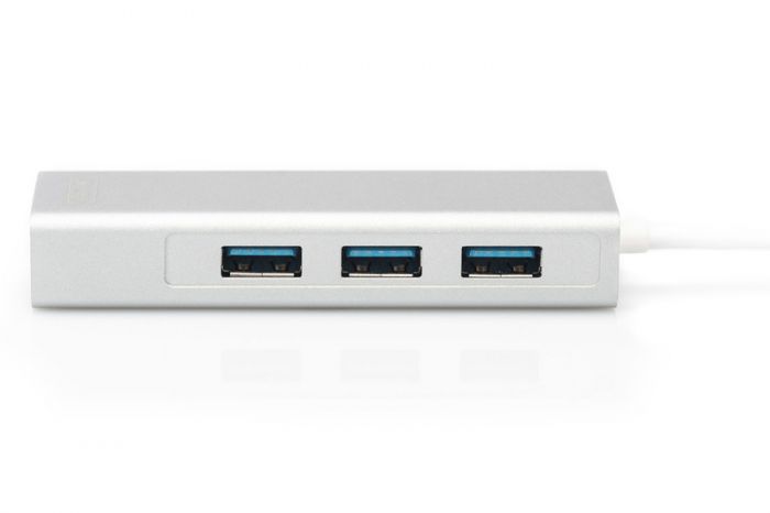 Концентратор DIGITUS DIGITUS USB-C - USB 3.0 3 Port Hub + Gigabit Ethernet