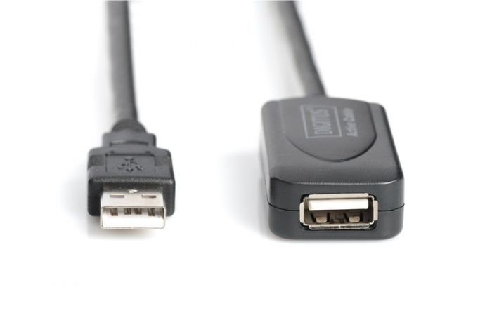 Подовжувачь DIGITUS USB 2.0 Active Cable, A/M-A/F, 20 m