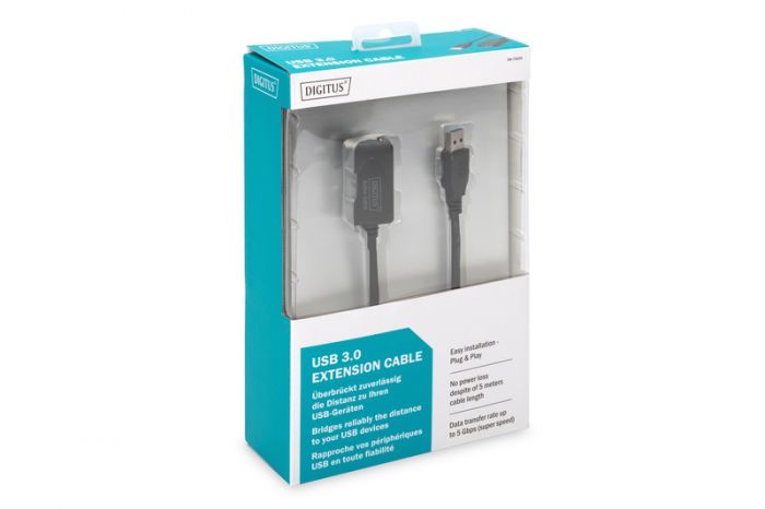Подовжувачь DIGITUS USB 3.0 Active Cable, A/M-A/F, 5 m
