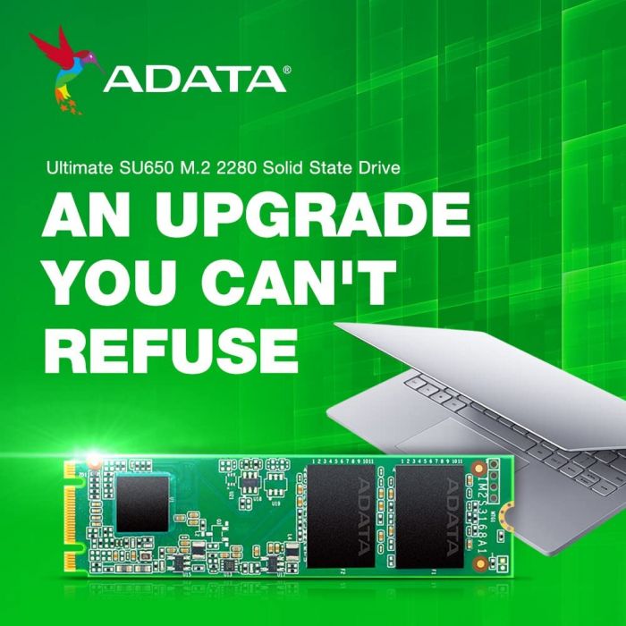 Накопичувач SSD ADATA M.2  256GB SATA SU650