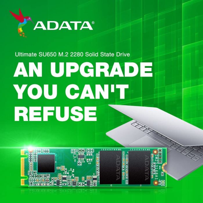 Накопичувач SSD ADATA M.2 1TB SATA SU650