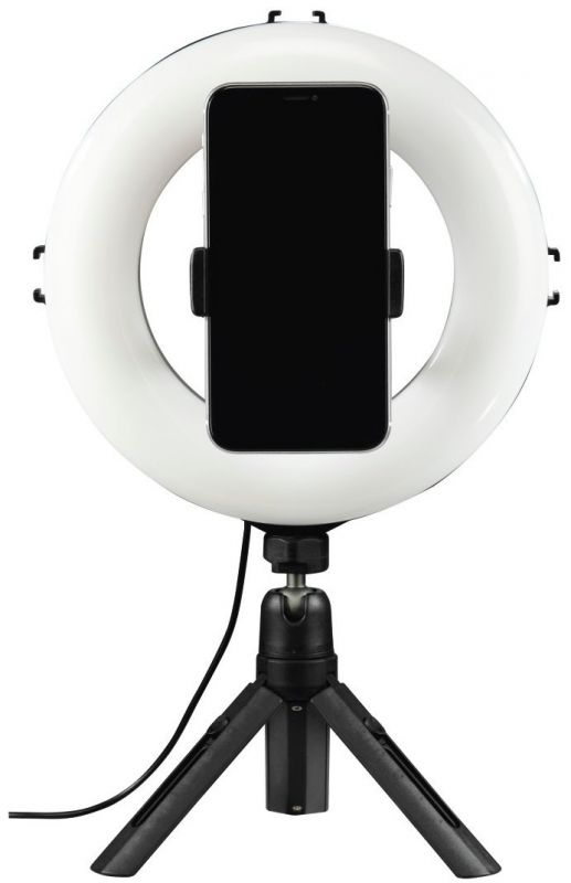 Штатив зі світлодіодним кільцем Ring Light Kit Hama SpotLight Smart 80 Bluetooth Black