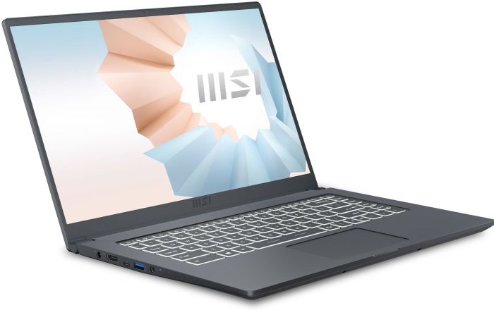 Ноутбук MSI Modern 15.6FHD IPS/Intel i5-1155G7/16/512F/Int/DOS/Carbon Gray