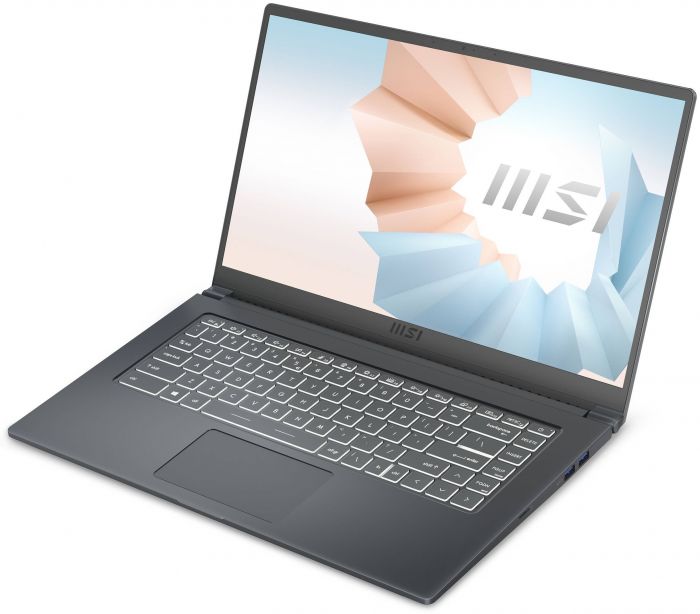 Ноутбук MSI Modern 15.6FHD IPS/Intel i5-1155G7/16/512F/Int/DOS/Carbon Gray