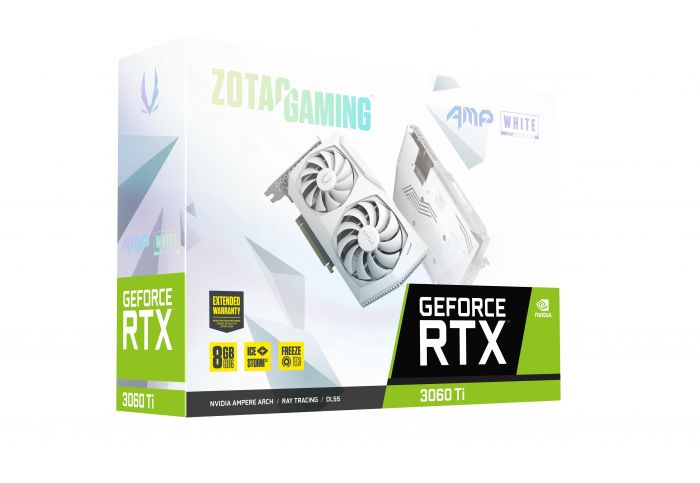 Відеокарта ZOTAC GeForce RTX 3060 Ti 8GB GDDR6 AMP White Edition LHR