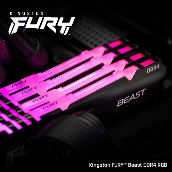 Пам'ять ПК Kingston DDR4 16GB KIT (8GBx2) 3200 FURY Beast RGB
