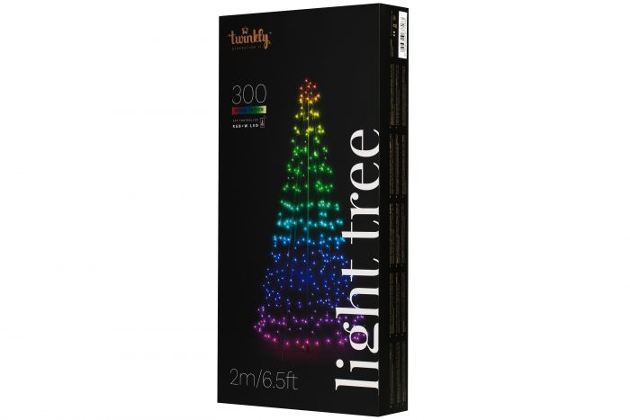 Smart LED Twinkly Light tree RGBW 300, Gen II, IP44, висота 2м