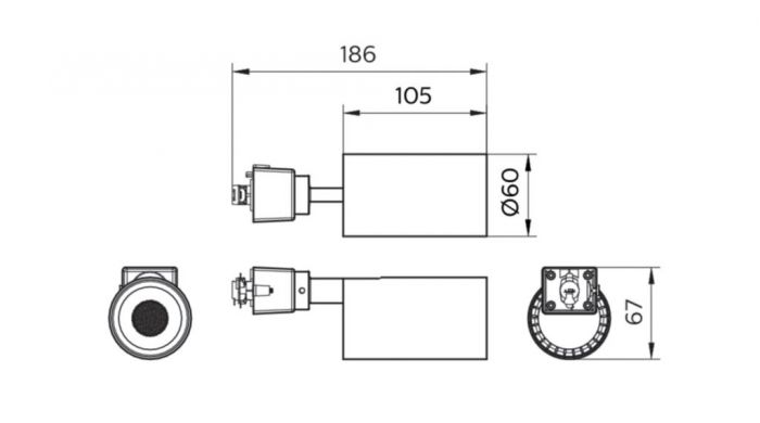 Прожектори для шинопровода ST031T LED30/840 33W 220-240V I WB BK GM