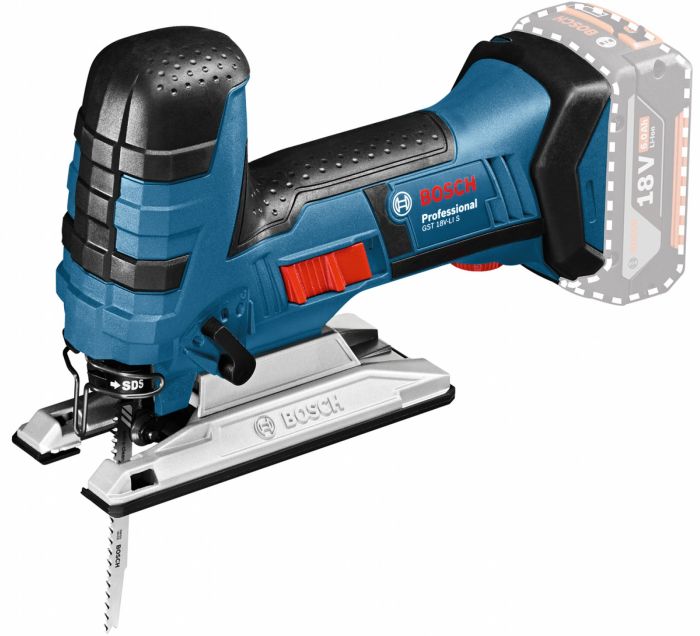 Лобзик Bosch GST 18 V-LI S, акум., 18В, хід 23мм, 2,4кг, Solo