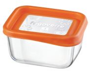 Контейнер Bormioli Rocco Frigoverre квадр. з помаранч. кришкою, 15*15 см, 750 мл Контейнер Bormioli Rocco Frigoverre квадр. з помаранч. кришкою, 15*15 см, 750 мл