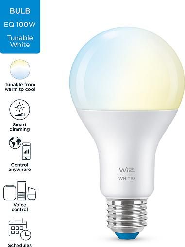 Лампа розумна WiZ, E27, 13W, 100W, 1520Lm, A67, 2700-6500K, Wi-Fi