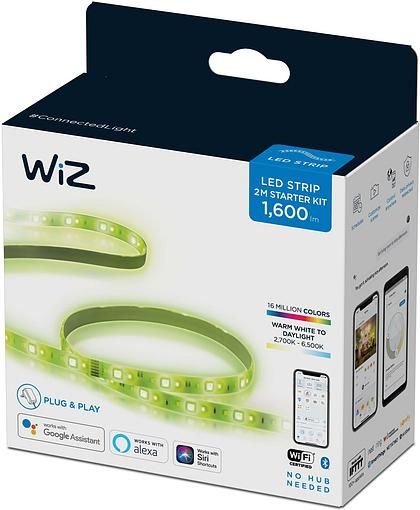 Стрічка світлодіодна розумна WiZ LEDStrip, 1600Lm, 2700-6500K, RGB, 2 метри, Wi-Fi