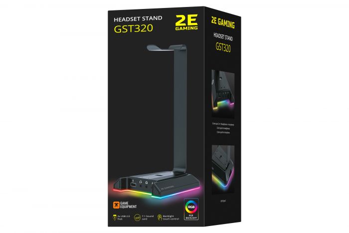 Підставка 3в1 для гарнітури 2E GAMING GST320 RGB 7.1 USB Black