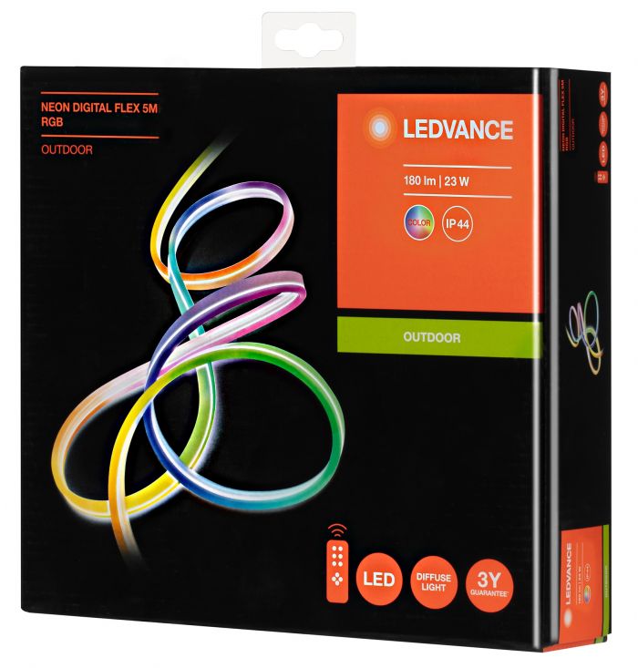 NEON DIGITAL FLEX RGB LEDVANCE 5M 1 Силікон 30000 23,00 180 A ++ / A + / A 160 IP44 15000