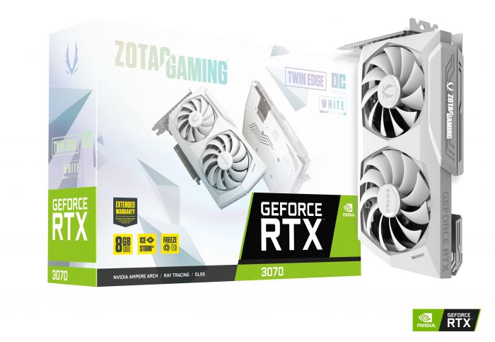 Відеокарта ZOTAC GeForce RTX 3070 8GB GDDR6 Twin Edge OC білий