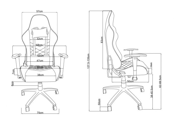 Крісло 2E GAMING Chair BUSHIDO Dark Grey