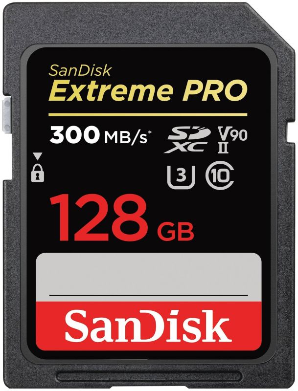 Карта пам'яті SanDisk SD  128GB C10 UHS-II U3 V90 R300/W260MB/s Extreme Pro