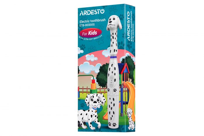 Електрична зубна щітка Ardesto ETB-003DOG дитяча/3 насадки/IPX6