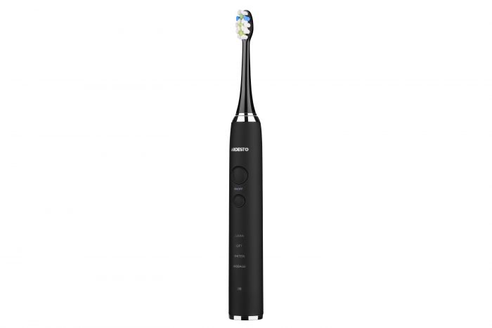 Електрична зубна щітка Ardesto ETB-212CB чорна/4 насадки/індукційна зарядна база зі станд. вилкою живлення/кейс/IPX7
