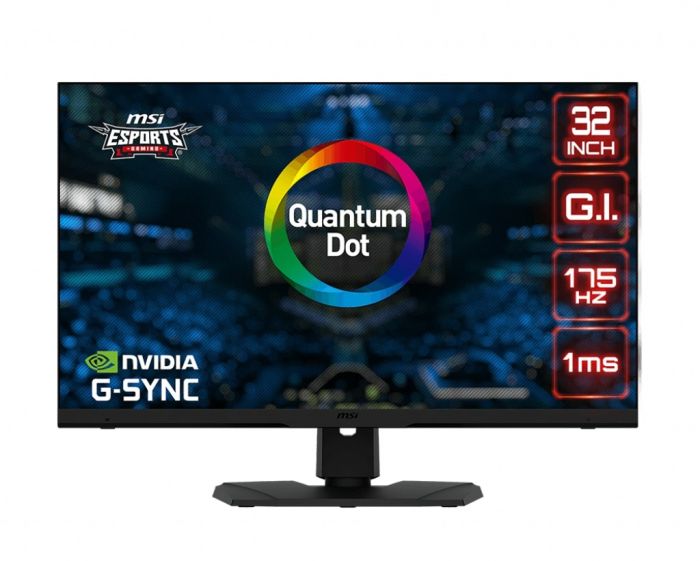 Монітор LCD 32" MSI Optix MPG321QRF-QD, 2xHDMI, DP, USB-C, 3xUSB, IPS, 2560x1440, 175Hz, 1ms, 95%DCI-P3, G-SYNC, HDR600