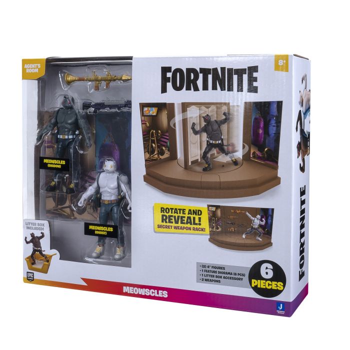 Колекційна фігурка Jazwares Fortnite 2 Figure Pack Agent's Room Meowcles